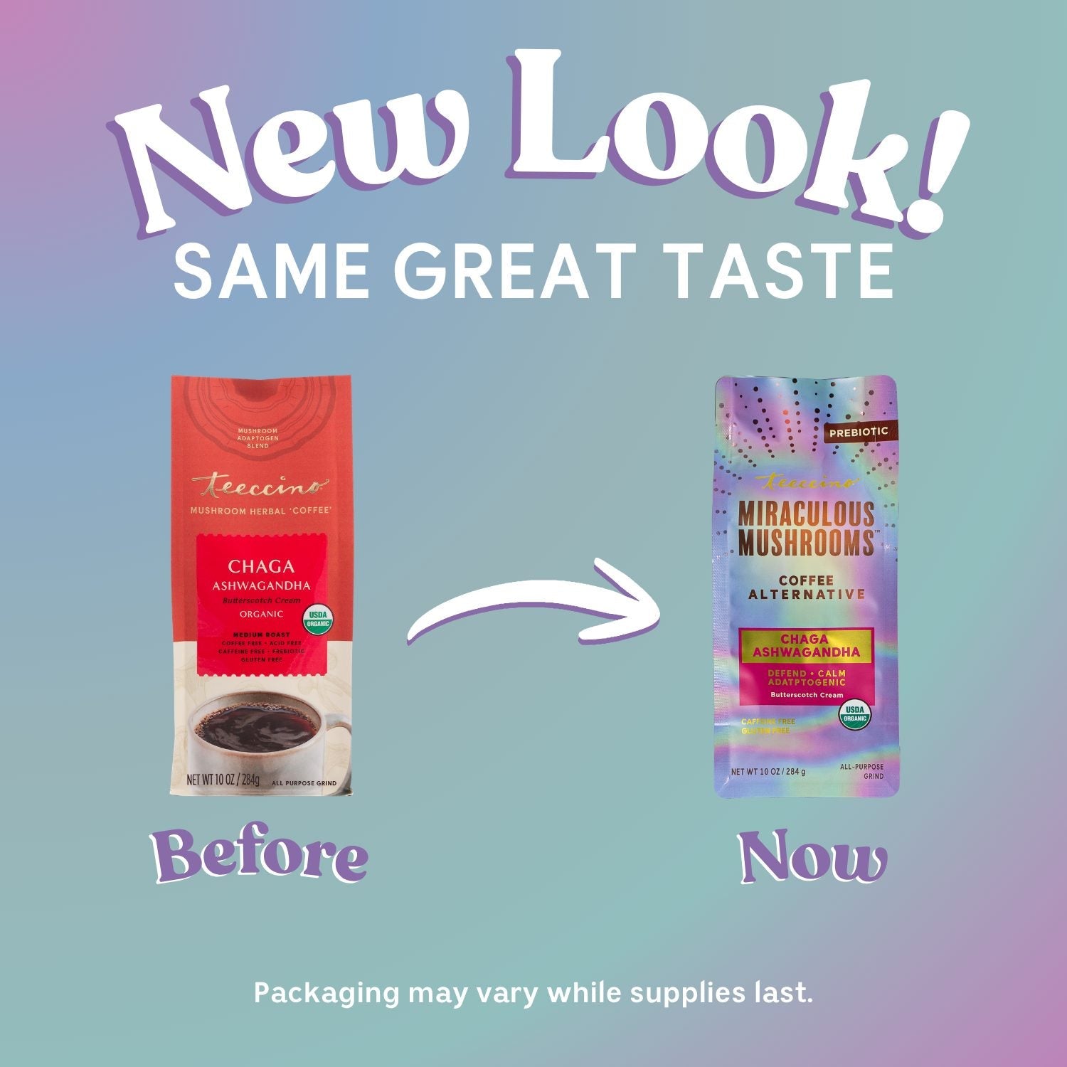 Chaga Ashwagandha Butterscotch Cream Mushroom Herbal Coffee