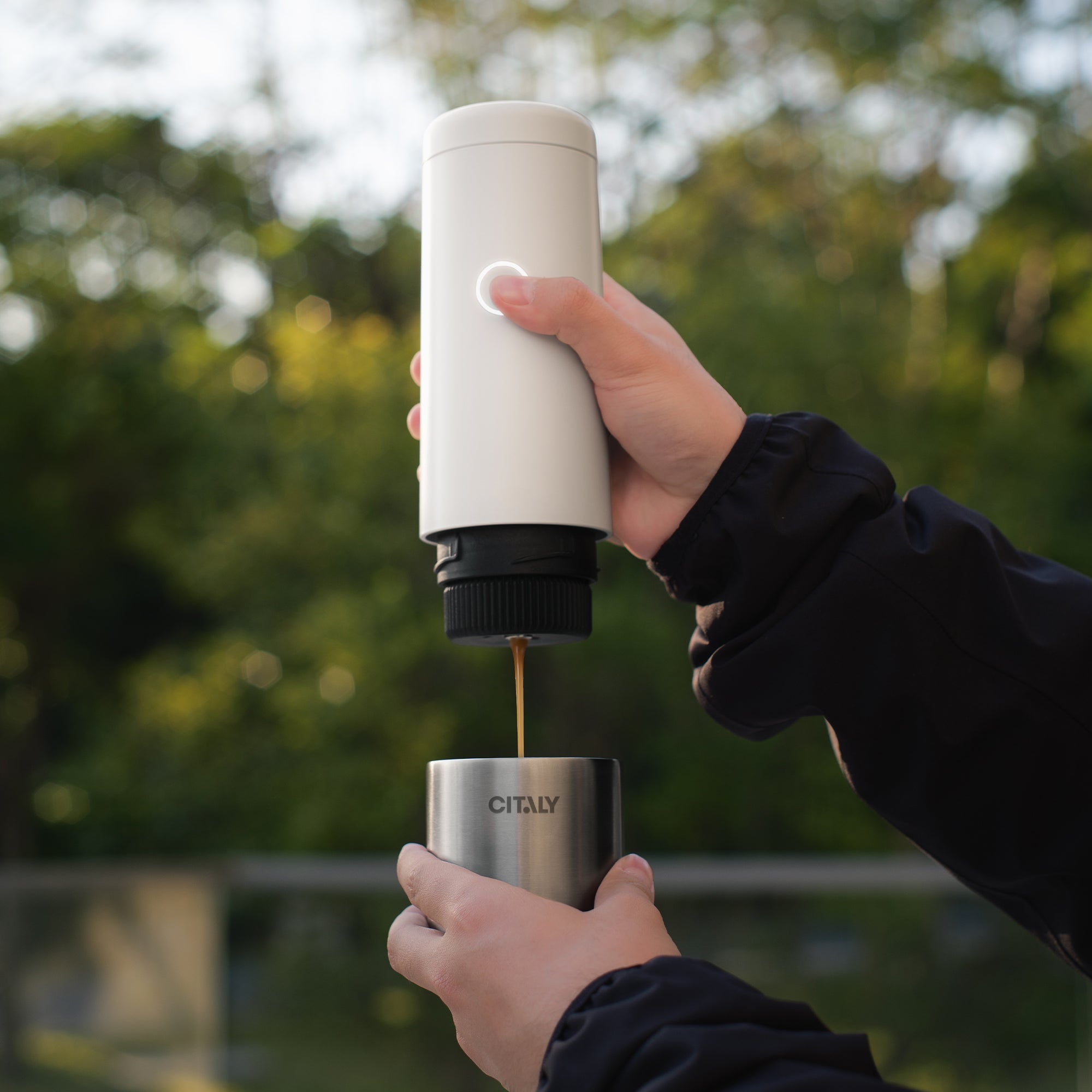 Citaly GO-1 Portable Espresso Machine, Fast Self-Heating, PD 3.0 Fast Charge, 3*2500mAh, Capsule & Ground Coffee Compatible